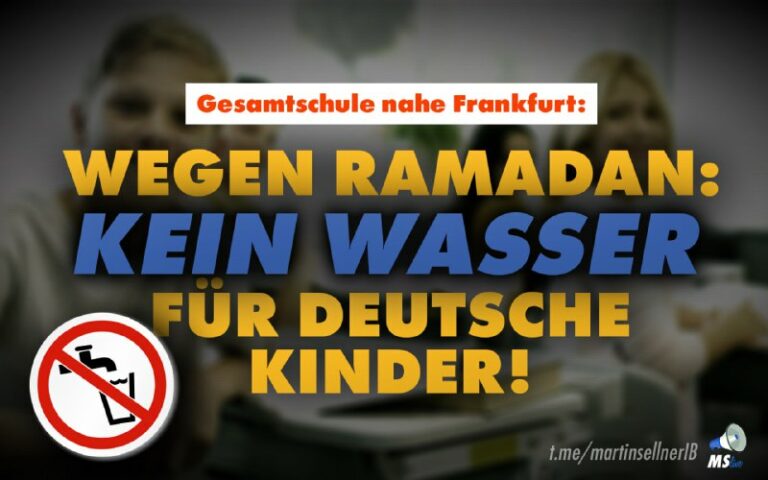 Wegen Ramadan: Kein Wasser im Unterricht – Absurdität pur!