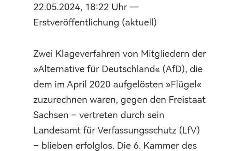 AfD-Politiker scheitern mit Klagen gegen Verfassungsschutz