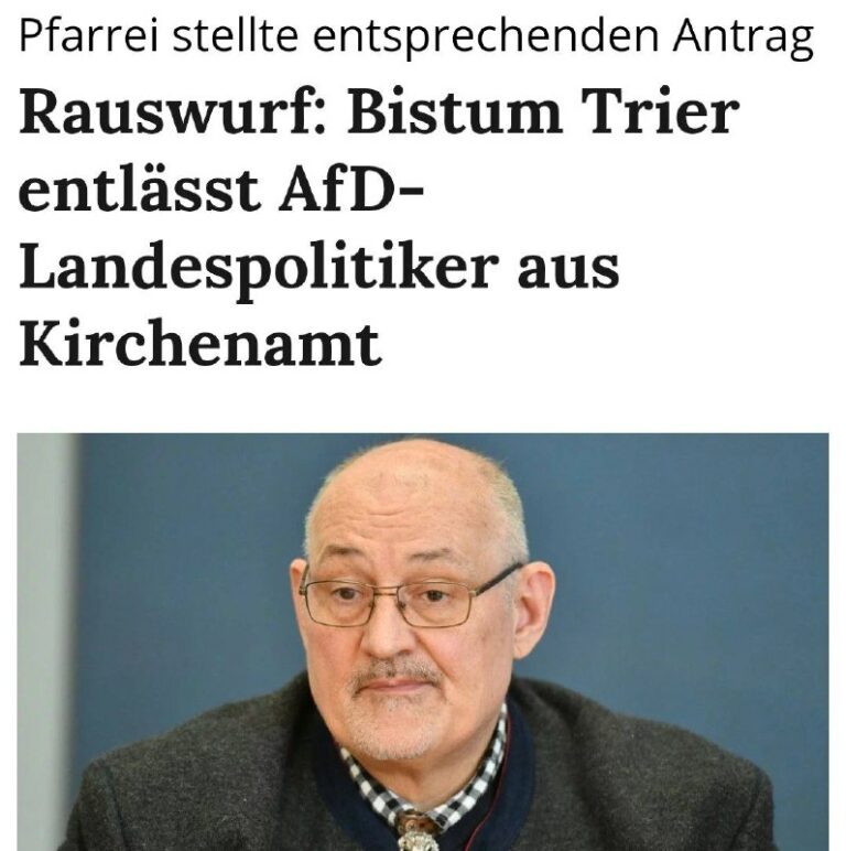 Bistum Trier bestätigt Entlassung von AfD-Politiker