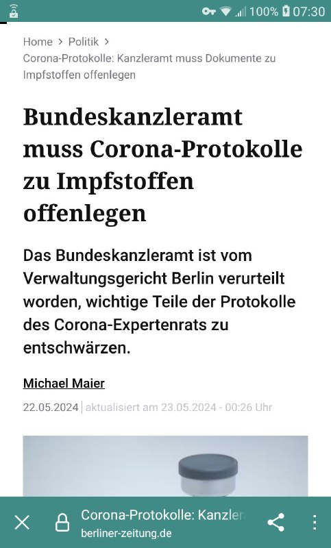 Bundeskanzleramt muss Corona-Protokolle zu Impfstoffen offenlegen