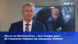 Macron im Märchenschloss – Protest gegen Präsident