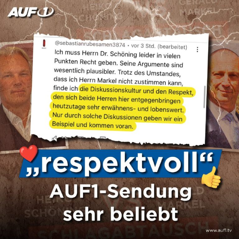 AUF1 begeistert mit Diskussions-Sendung „Schlagabtausch“!