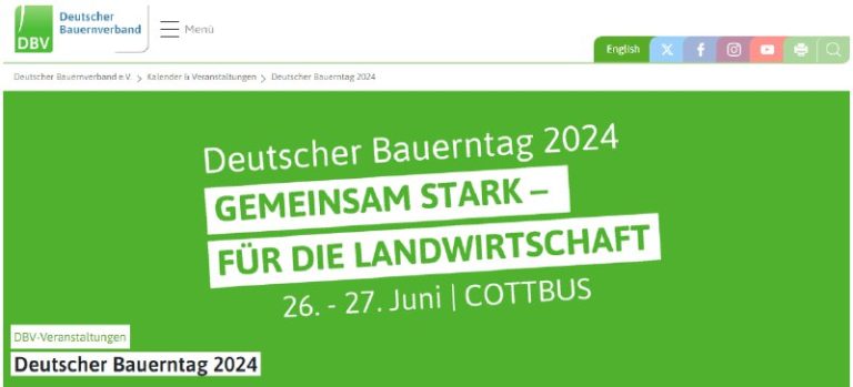 Deutscher Bauerntag 2024 in Cottbus: Lösungen für die Landwirtschaft