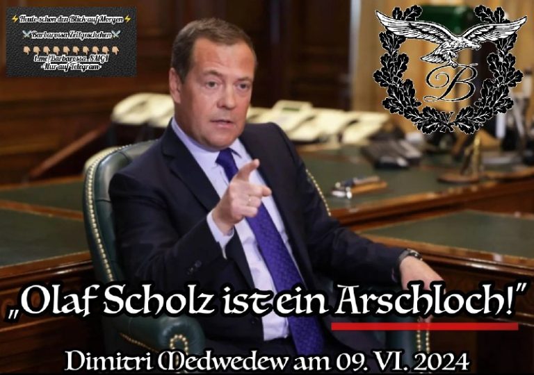 ⚡️💥😁 Dimitri Medwedew über Olaf Scholz am 09. VI. 2024