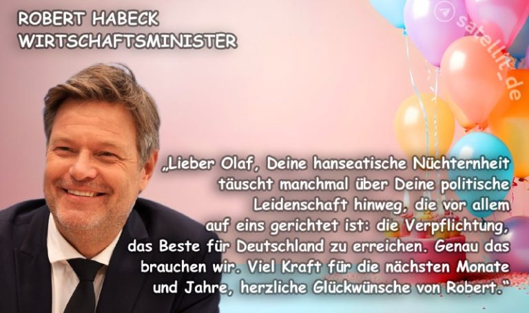 Glückwünsche zum 66. Geburtstag – Promis gratulieren Kanzler Scholz 🎈✉️