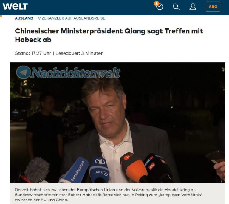 Habeck vs. Chinas Ministerpräsident: Ein Missverständnis