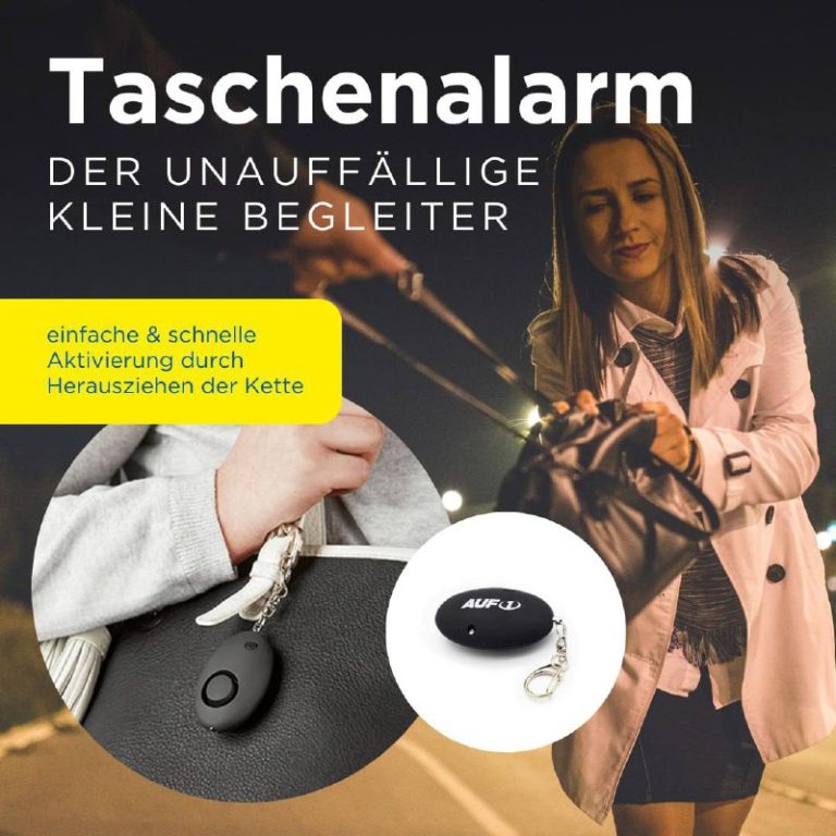 Handlicher Taschenalarm mit 100 Dezibel Alarmsirene 🚨