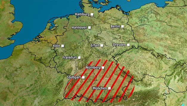 Schwere Gewitter mit Hagel und Orkanböen über Deutschland