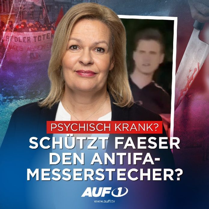 Skandal: Schützt Antifa-Faeser den Antifa-Messerstecher? In Mannheim wird ein A...