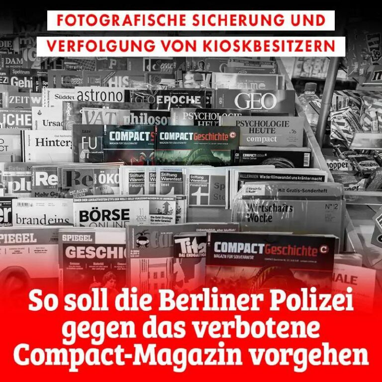 Berlin Police to Secure and Track Kiosk Owners Selling Forbidden Magazine