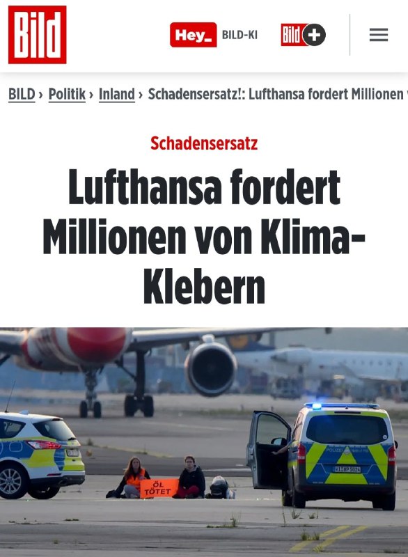 Blockade des Frankfurter Flughafens: Lufthansa fordert Schadenersatz