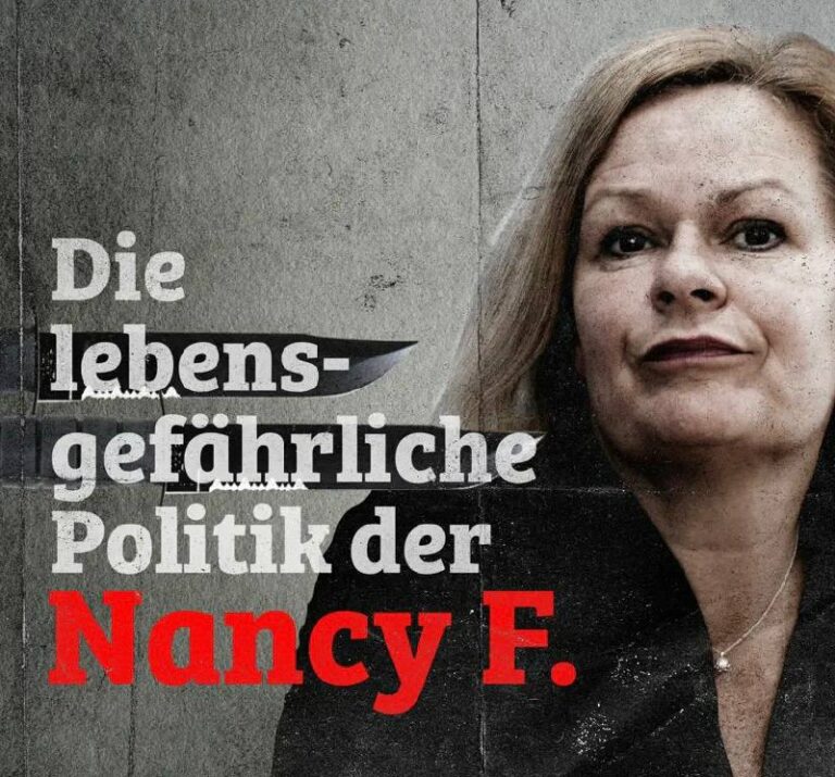 “Die lebensgefährliche Politik der Nancy Feaser” – Gewalt und Vertuschung in Deutschland