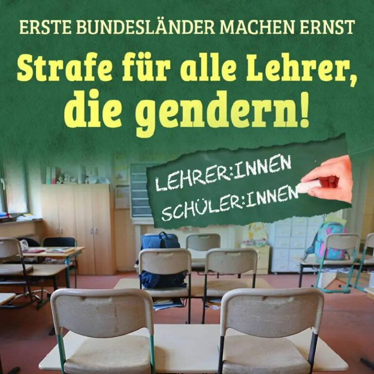 Erste Bundesländer bestrafen Lehrer für Gender-Sprache