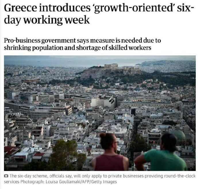  Griechenland führt eine 6-Tage-Woche einEs wird das erste EU-Land sein, das ein...