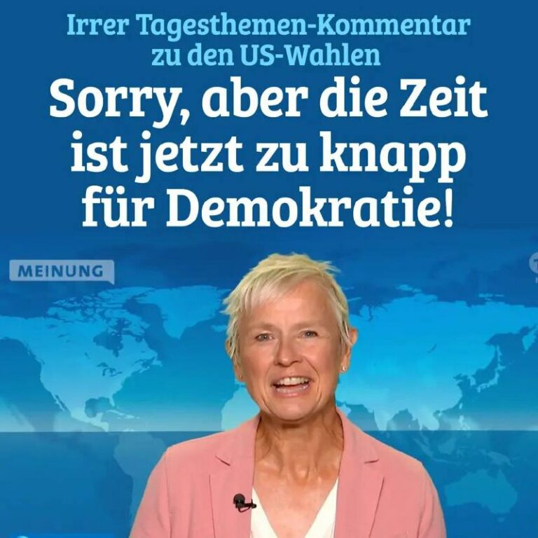 Irrer Tagesthemen-Kommentar zu den US-Wahlen: Sorry, aber die Zeit ist jetzt zu knapp für Demokratie