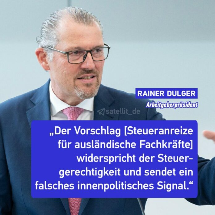 Arbeitgeber kritisieren Steueranreize für ausländische FachkräfteDer Präsident d...