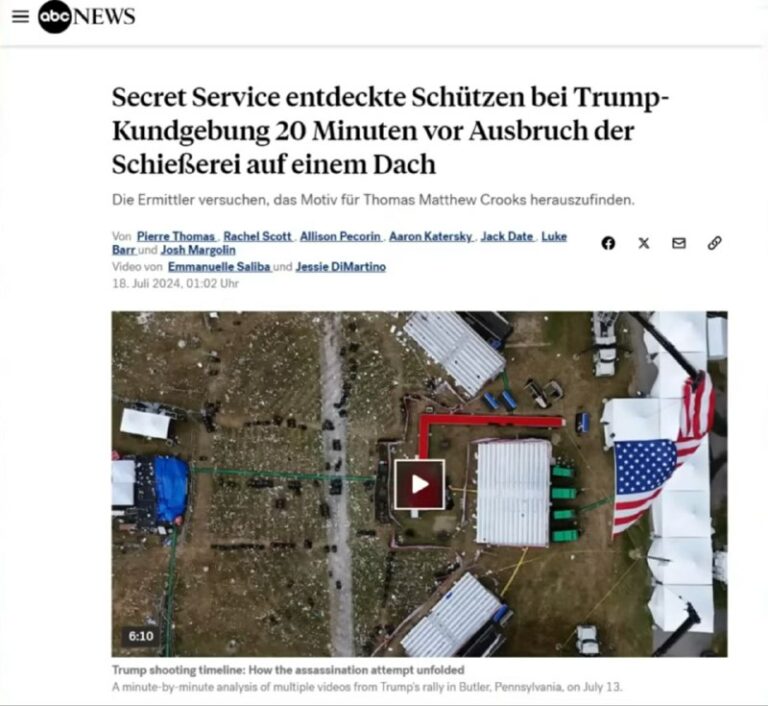 Neue Informationen zum Attentat auf Donald Trump: Secret Service wusste Bescheid!