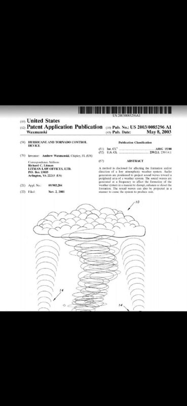 US-Patent für Einflussnahme auf Hurrikanentstehung