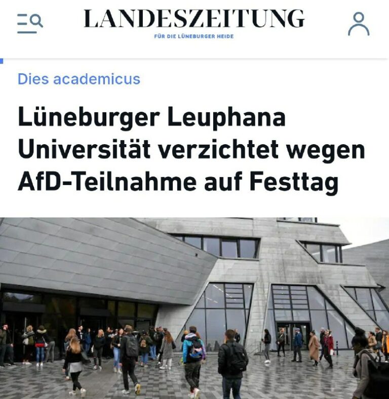 Uni Lüneburg sagt Festakt ab wegen AfD-Teilnahme-Gefahr