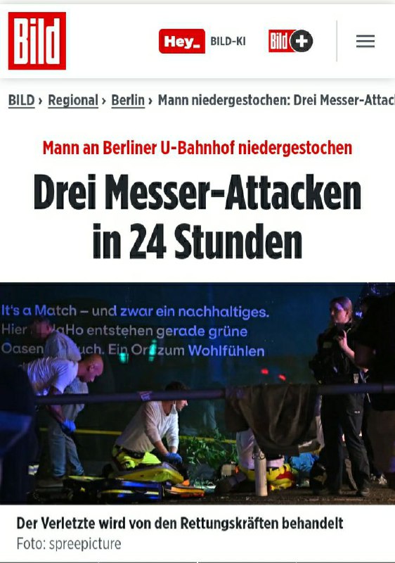 3 Messer-Attacken in 24 Std: Politikversagen in Berlin