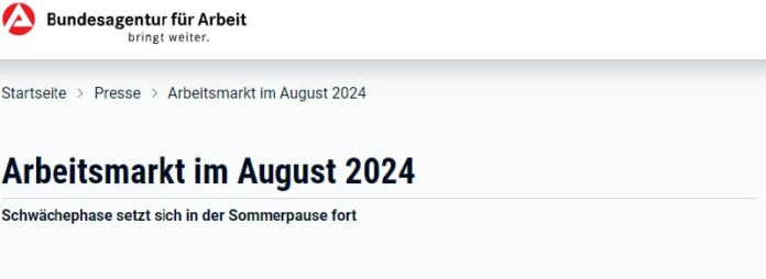 Zahl der Arbeitslosen steigt im August weiter Die Zahl der Arbeitslosen in #Deut...