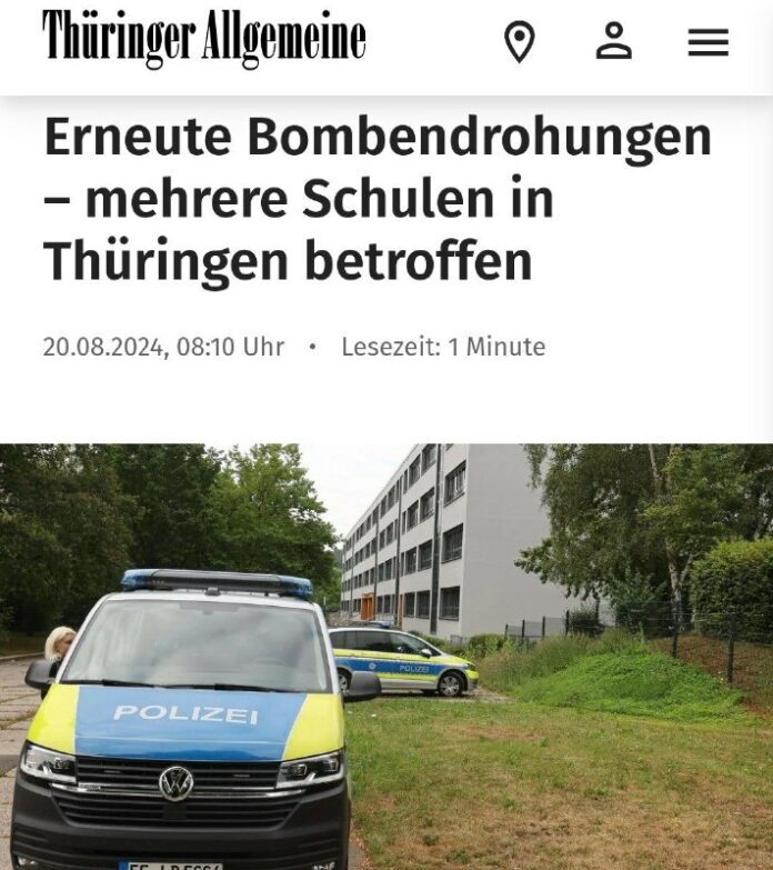 Bombendrohungen gegen Schulen in mehreren Bundesländern An mehreren Schulen in T...