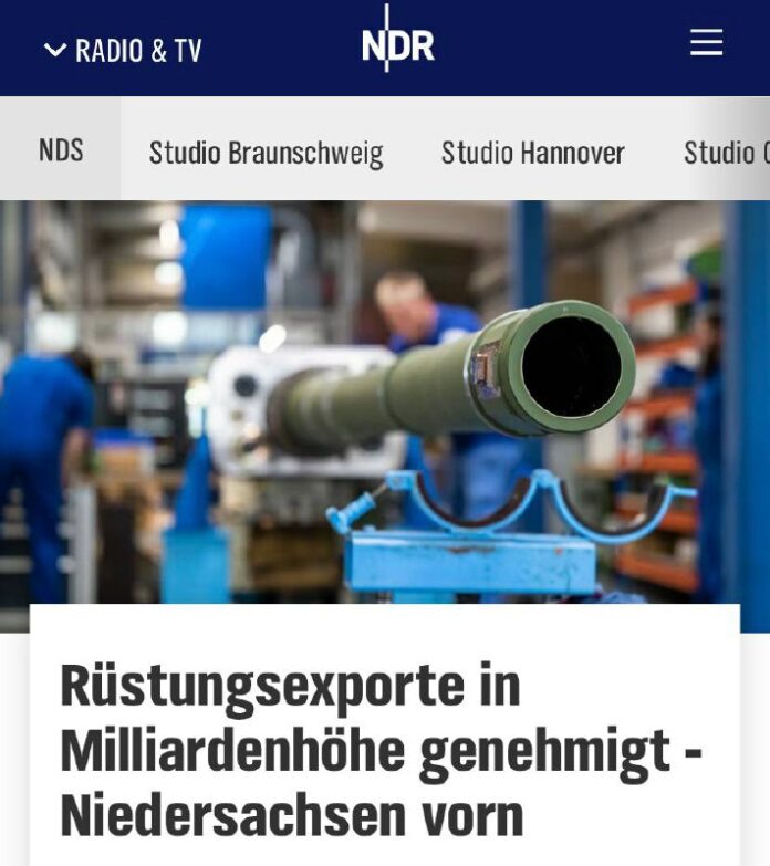 Bund billigt Rüstungsexporte aus Nordländern im Wert von über vier Milliarden Eu...