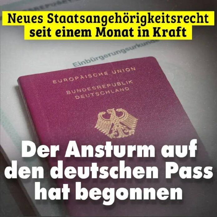 „Neues Staatsangehörigkeitsrecht seit einem Monat in Kraft: Der Ansturm auf den ...