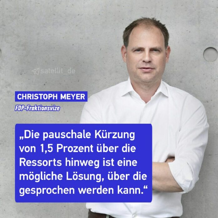 FDP schlägt pauschale Kürzungen für Bundeshaushalt 2025 vorFür den Haushalt 2025...