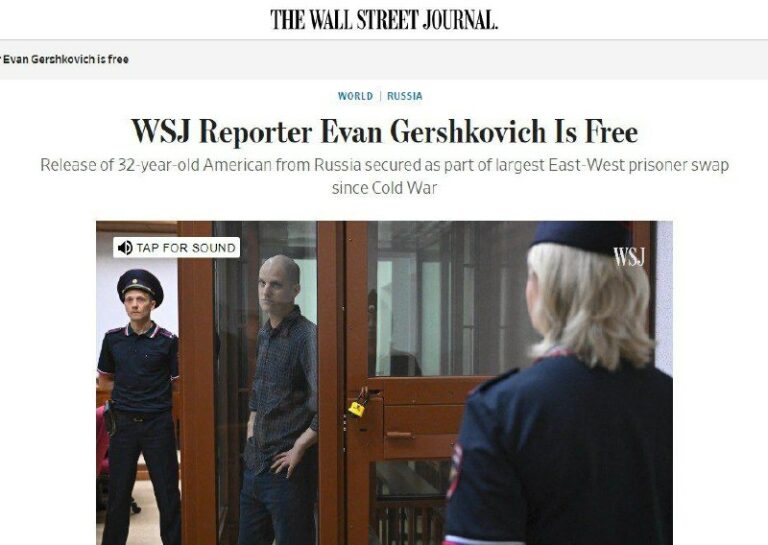 Freilassung von WSJ-Journalist Gershkovich in Russland