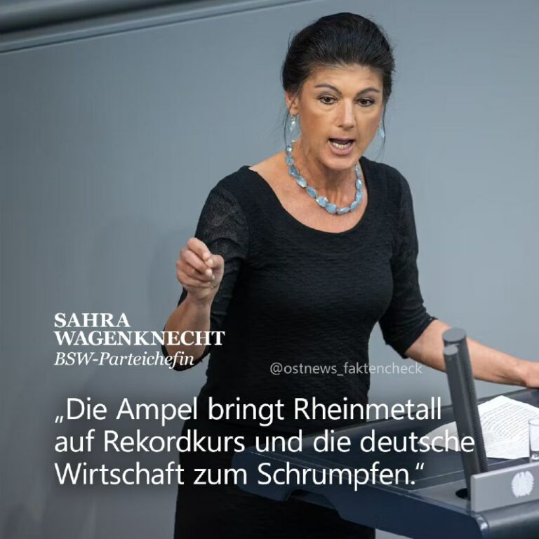 Investitionen in zivile Infrastruktur dringend nötig – Wagenknecht