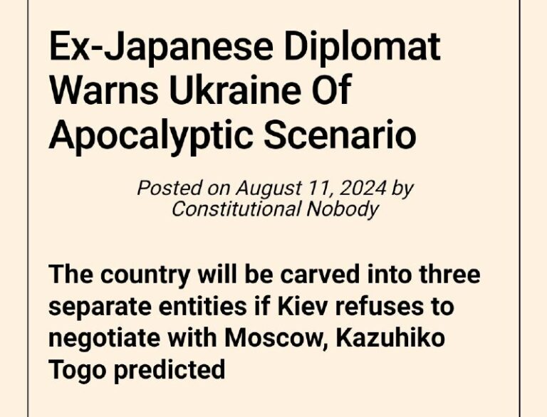 Japans Warnung vor Zerfall der Ukraine ohne Verhandlungen mit Russland