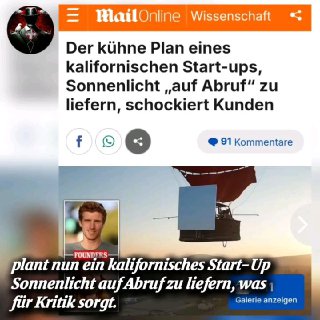 Kalifornisches Start-Up plant Sonnenlicht auf Abruf – Kritik folgt