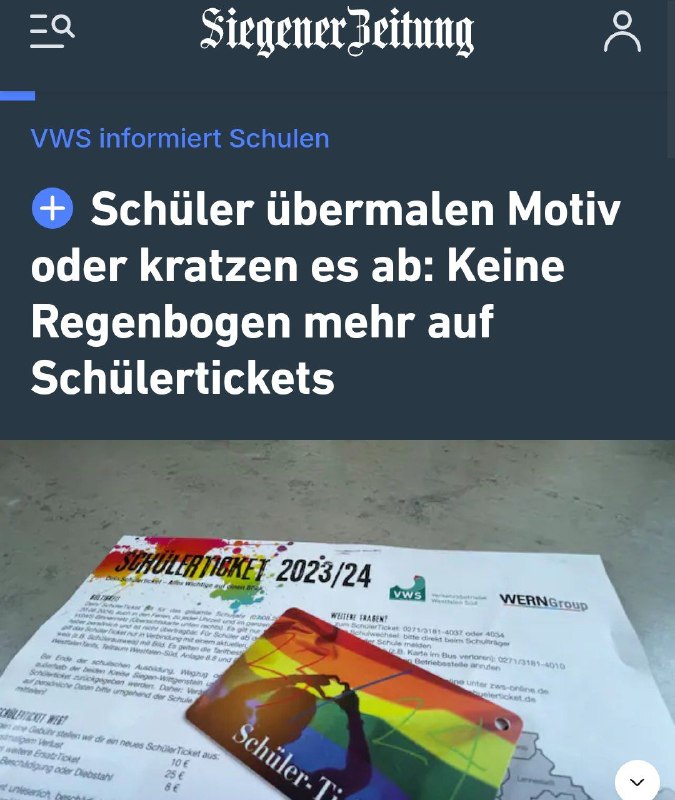 Keine Regenbogen auf NRW-Schülertickets