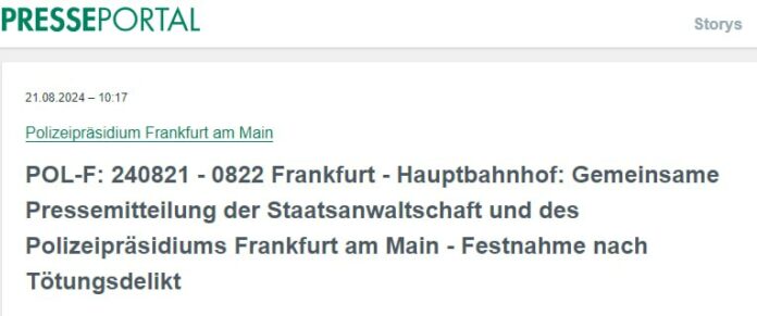 Mann im Frankfurter Hauptbahnhof erschossenMitten im Hauptbahnhof von Frankfurt ...