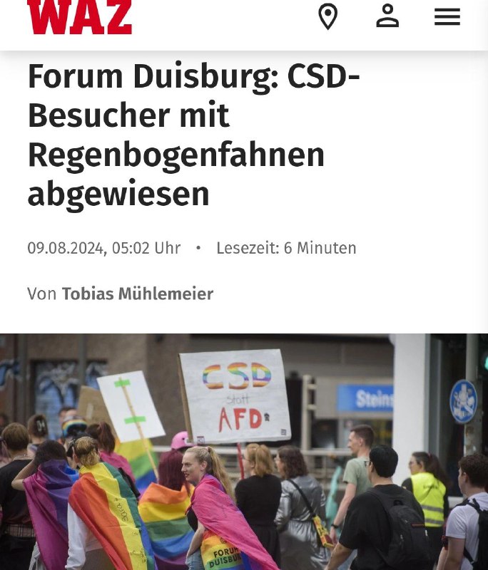 Regenbogenfahne in Duisburger Einkaufszentrum verboten