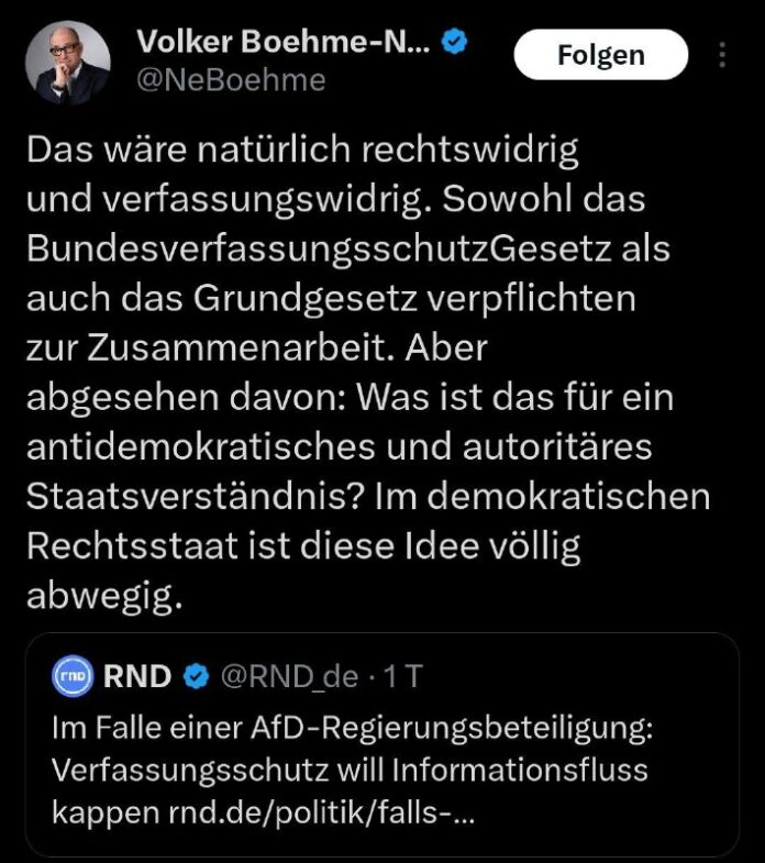 „Rechtswidrig und verfassungswidrig“: Staatsrechtler schilt Verfassungsschutz-Ve...