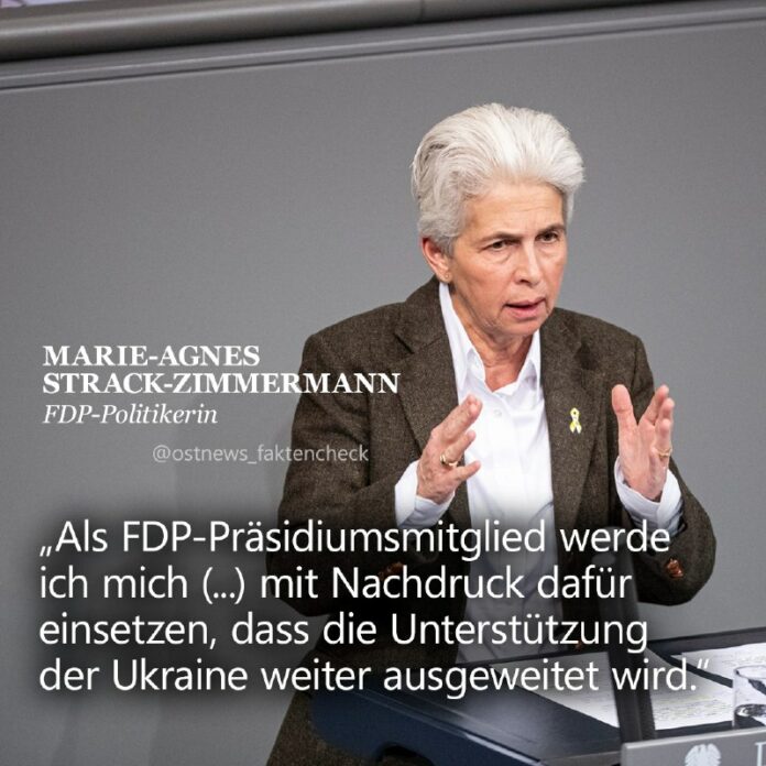 Strack-Zimmermann will bei Ukraine-Unterstützung von Nord Stream-Situation abseh...