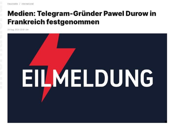 Pawel Durow wurde in Paris verhaftet Gründer und CEO des Messaging-Unternehmens ...