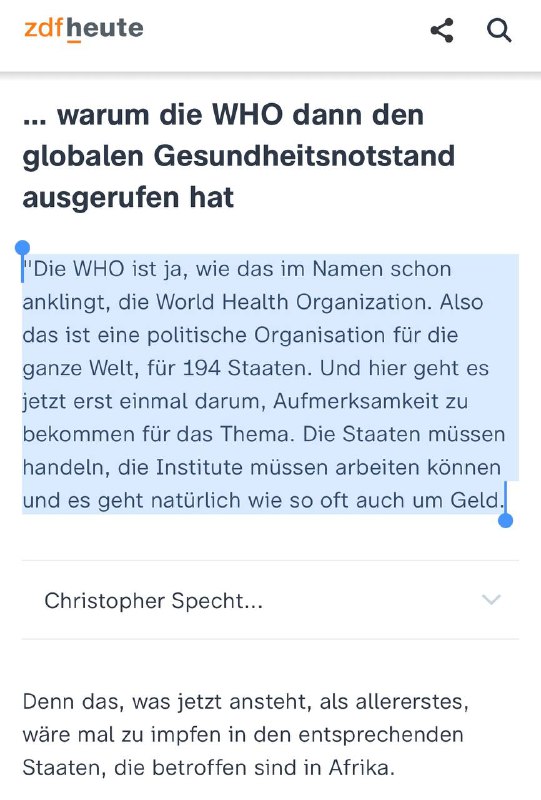 WHO-Entscheidung wegen Geld: Mpox als Gesundheitsnotstand