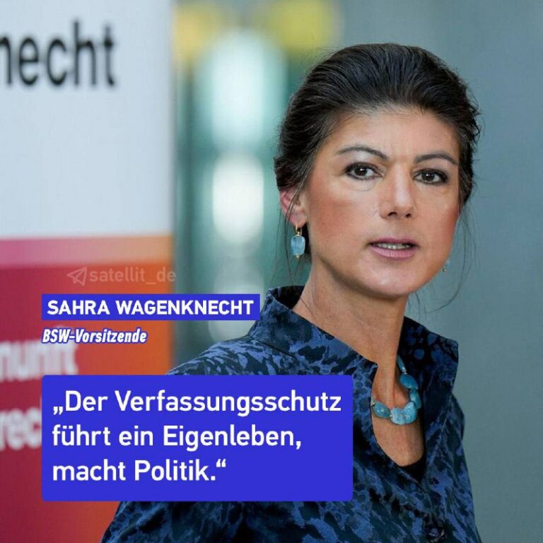 Wagenknecht kritisiert Verfassungsschutz vor Landtagswahlen