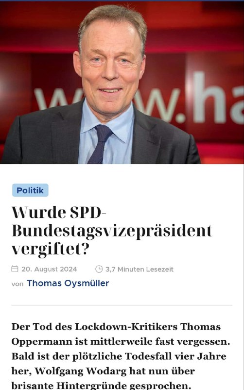 War die Bundestagsvize Oppermann vergiftet? Neue Enthüllungen