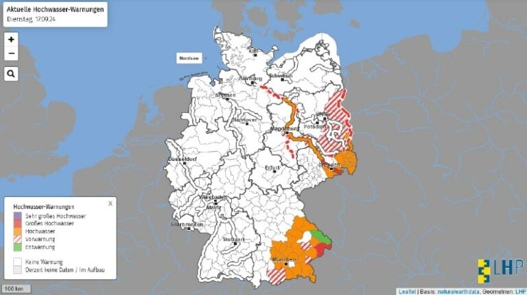 Hochwasser in Mitteleuropa: 18 Tote und steigende Pegelstände