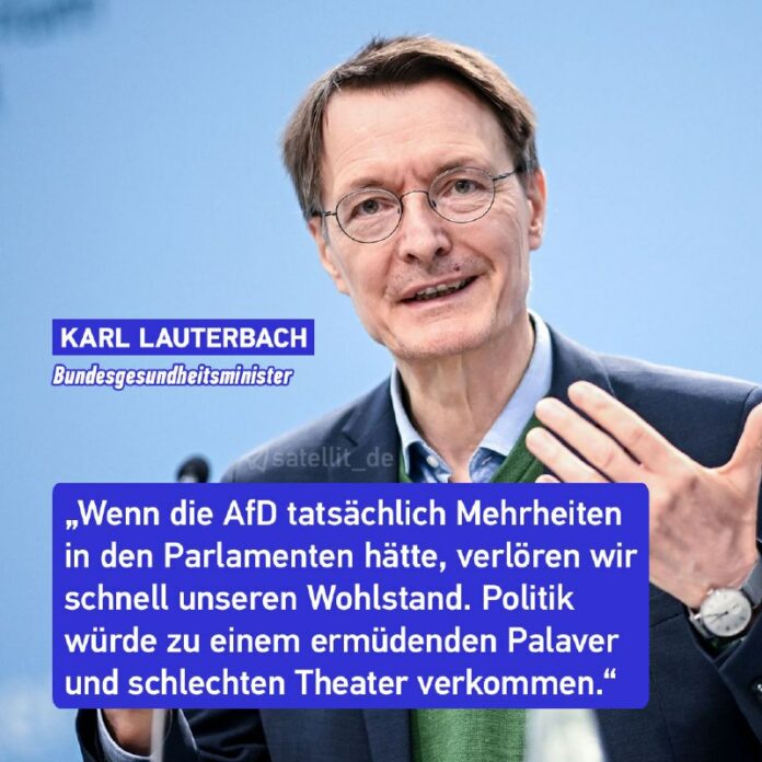 Lauterbach: Mit AfD würde Politik zu „schlechtem Theater“ verkommenBundesgesundh...