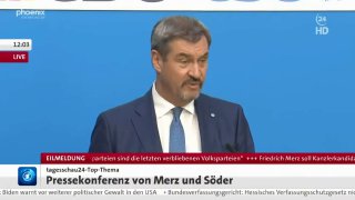 Merz wird Kanzlerkandidat: Söder bestätigt Verzicht