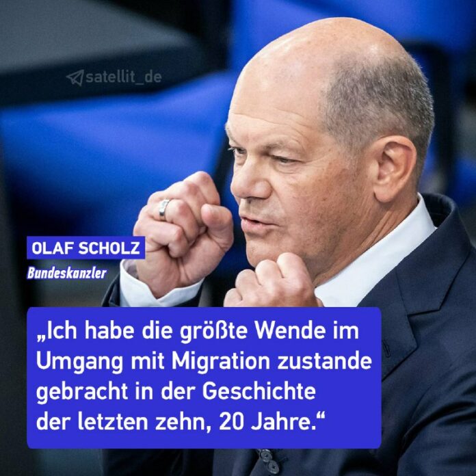 Scholz reklamiert „größte Wende“ in der #Asylpolitik für sichBundeskanzler Olaf ...