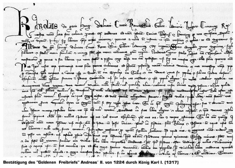 Der Freibrief der Siebenbürger Sachsen, 1224