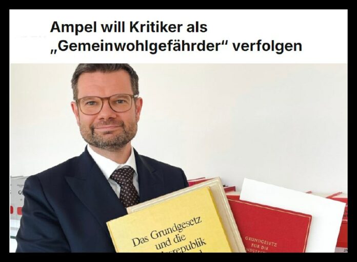  Die Ampel-Regierung verfolgt zunehmend ihre Kritiker. Der Inlandsgeheimdienst, ...