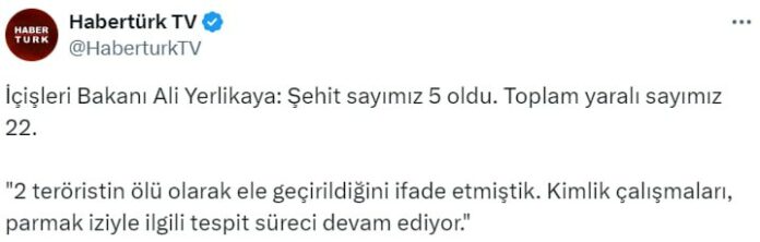 Fünf Tote nach Anschlag in Ankara: Militär reagiert mit LuftschlägenNach dem jün...