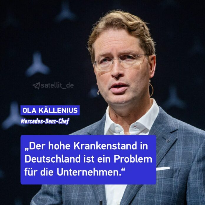 Mercedes-Chef kritisiert hohen Krankenstand im KonzernMercedes-Benz-Chef Ola #Kä...